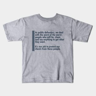 Public Defender Know Kids T-Shirt